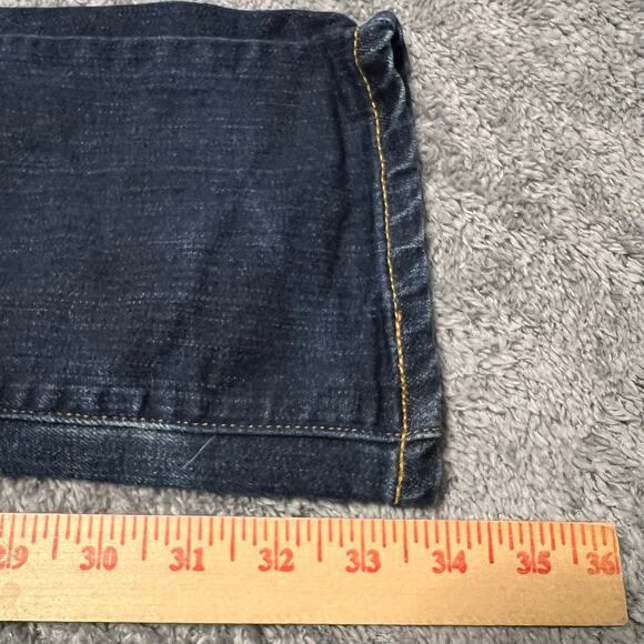 Raleigh Jeans Womens 27 (31x34) Denim Blue Straight Long White Oak Denim ** - Picture 12 of 13